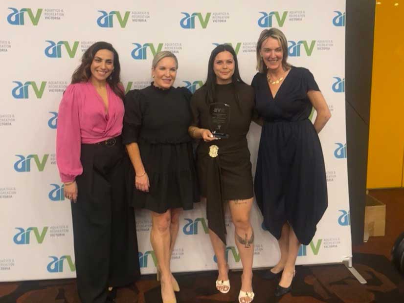 ARV award winners with YMCA Victoria CEO Carolyn Morris