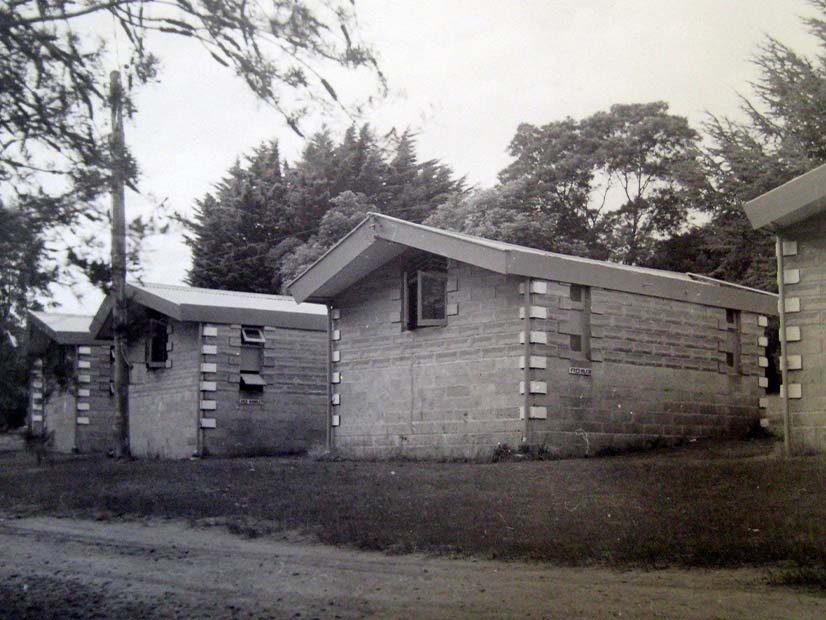 Vintage photo of Camp Manyung huts