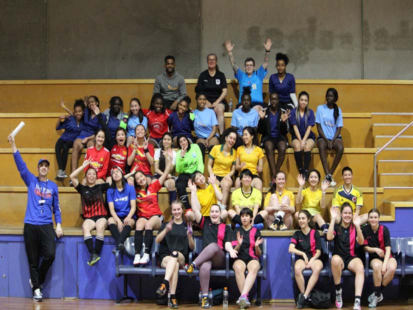 Team photo of the big bang sports program in the Rec West Braybrook