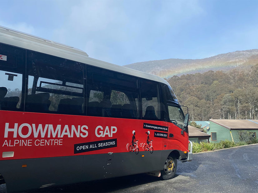 Howmans Gap Discovery Camp bus parked