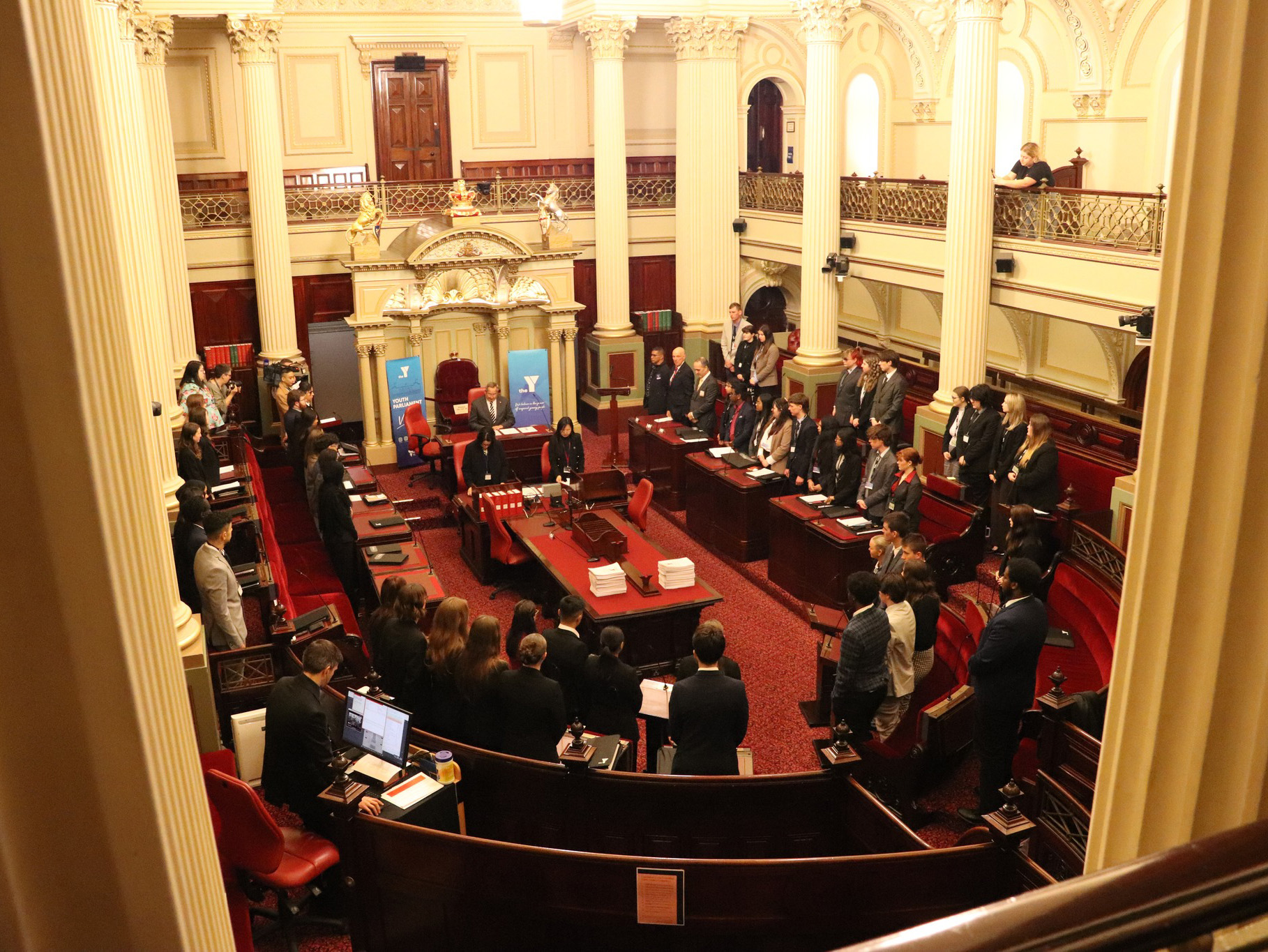 Youth Parliament participants in Parliament House