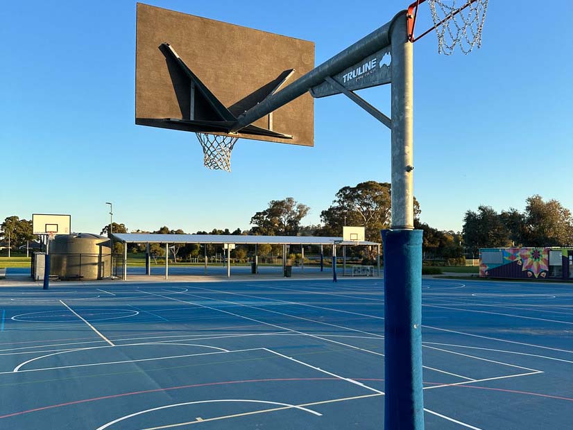 Mernda Central outdoor basketball netball court for hire