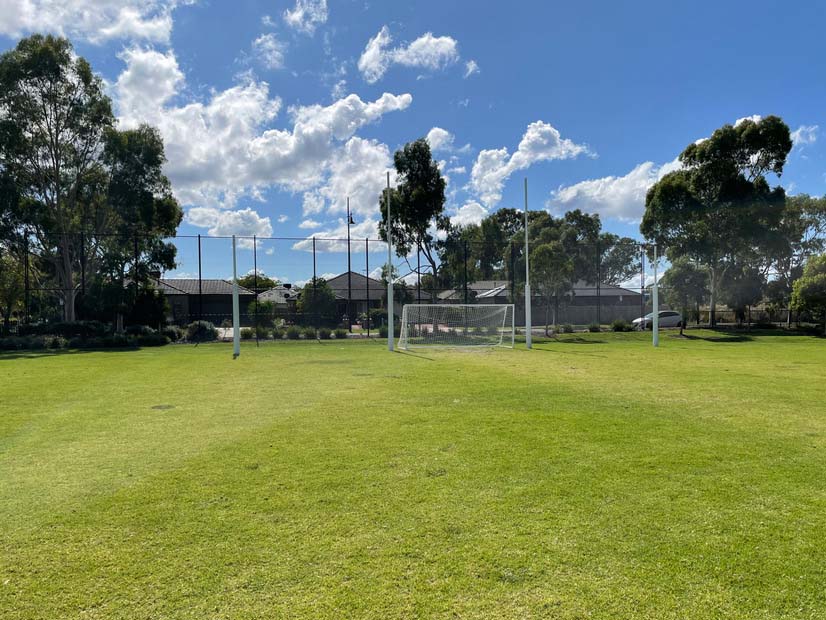 Mernda Park sports oval sportsground for hire afl goal posts