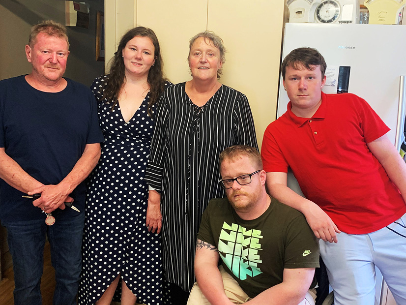 Stephen Curran is pictured with his family.